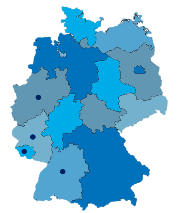 map of germany with the companys location